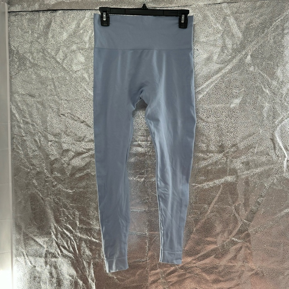 Set active light blue high rise seamless leggings M - Picture 3 of 11